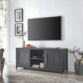 Hudson & Canal 65 in. Strahm Rectangular TV Stand Charcoal Gray TV1691